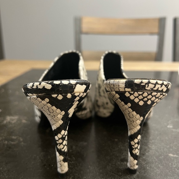 Calvin Klein Snakeskin Mules - Black and White - Picture 4 of 5